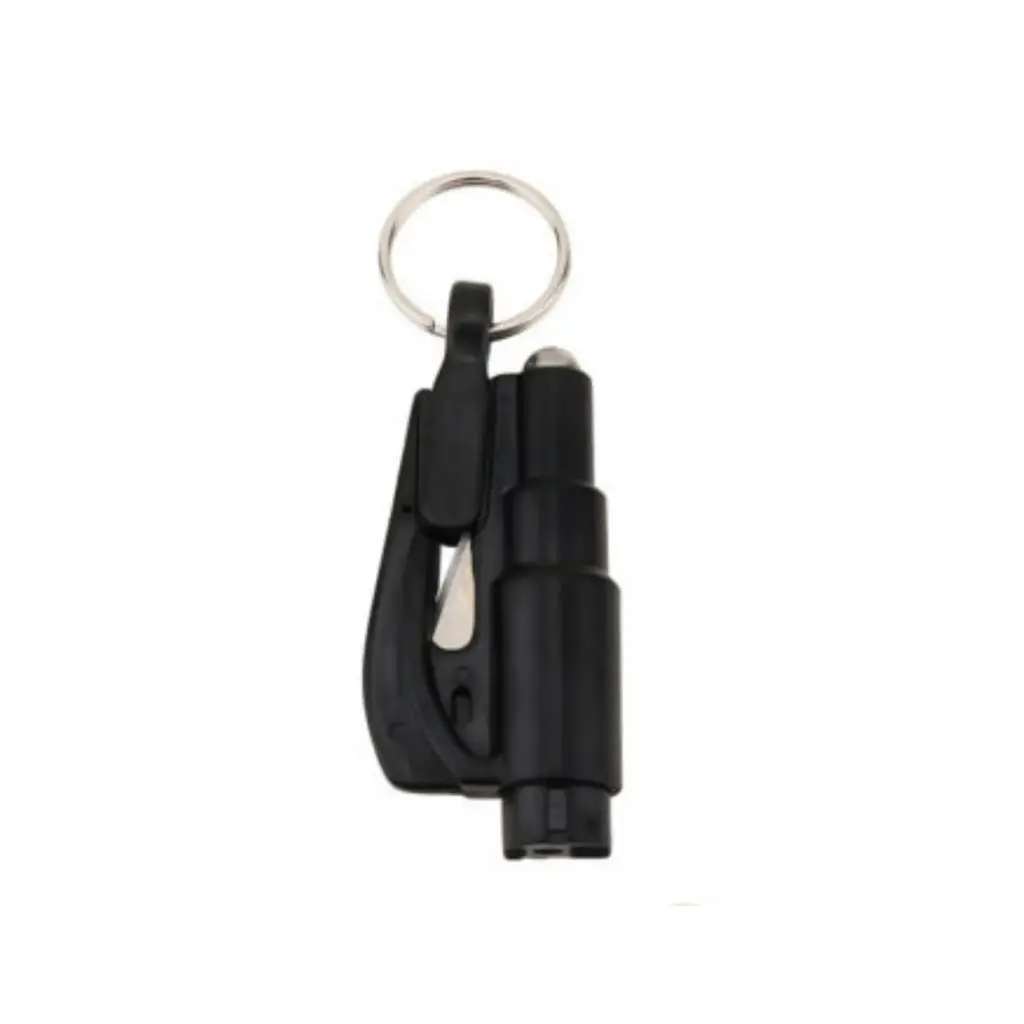 [2369] Windshield breaker + seat belt cutter for vehicle rescue (Black)