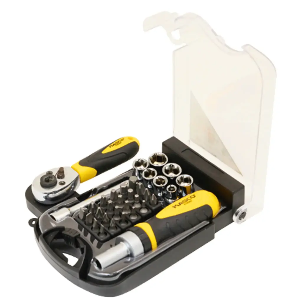 [1109] 34-piece socket set with 1/4 mm drive bits CR-V