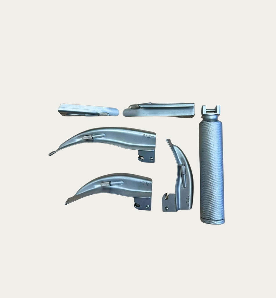 [1718] Metal Laryngoscope (5 Blades)