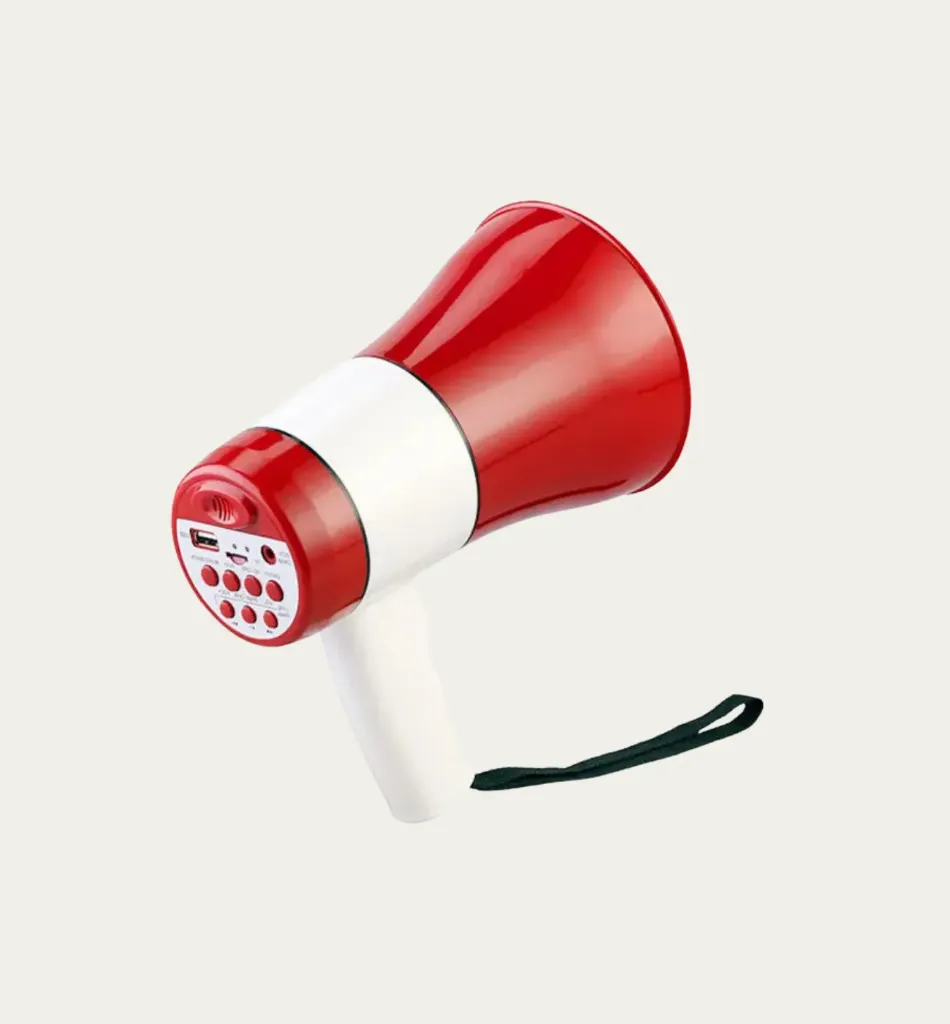 [1675] Management megaphone with local paging capability + rechargeable battery