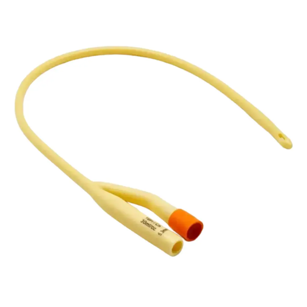Silicone-coated poly latex catheter