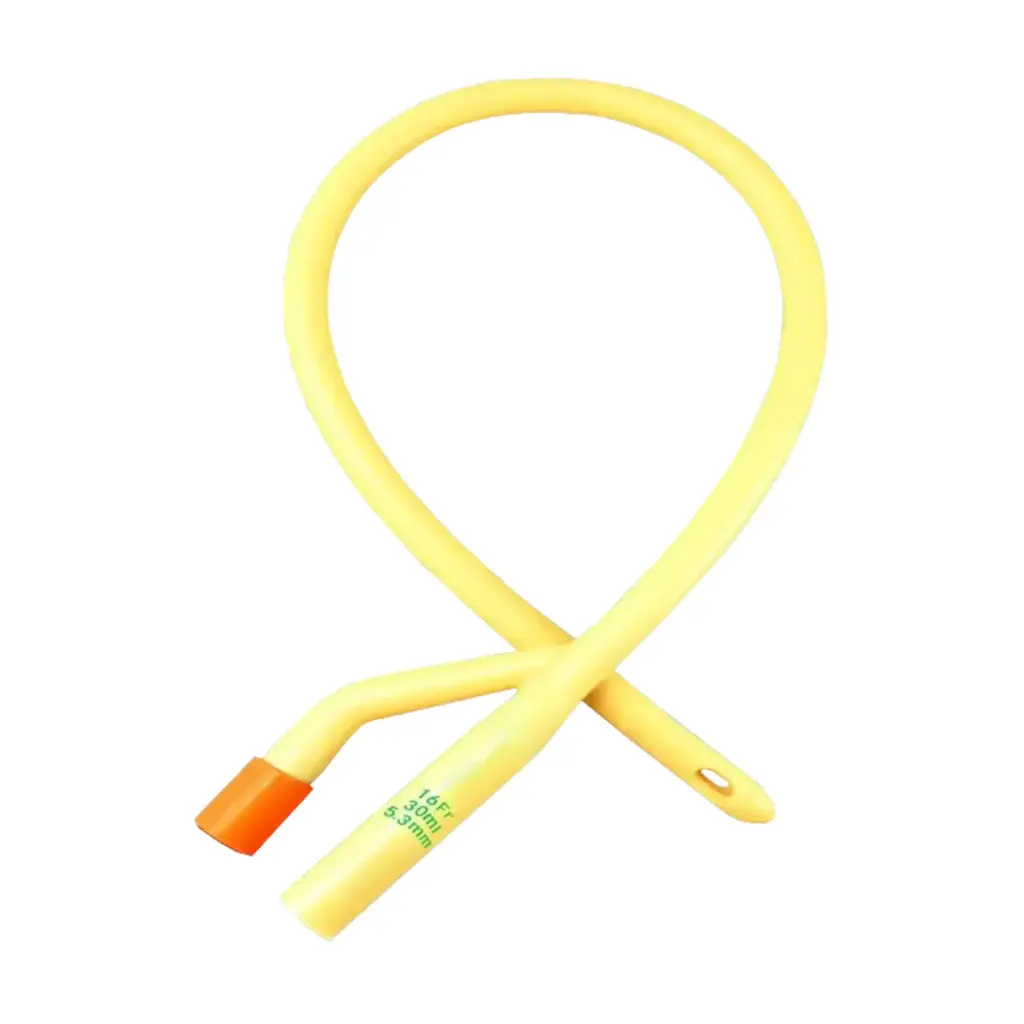 Silicone-coated poly latex catheter size 14