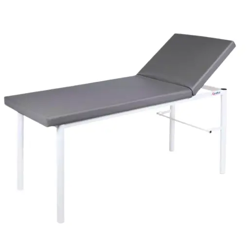 Doctor's examination bed with a lifting back
