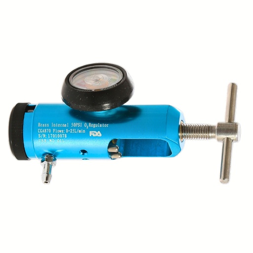 Aluminum regulator for oxygen tank